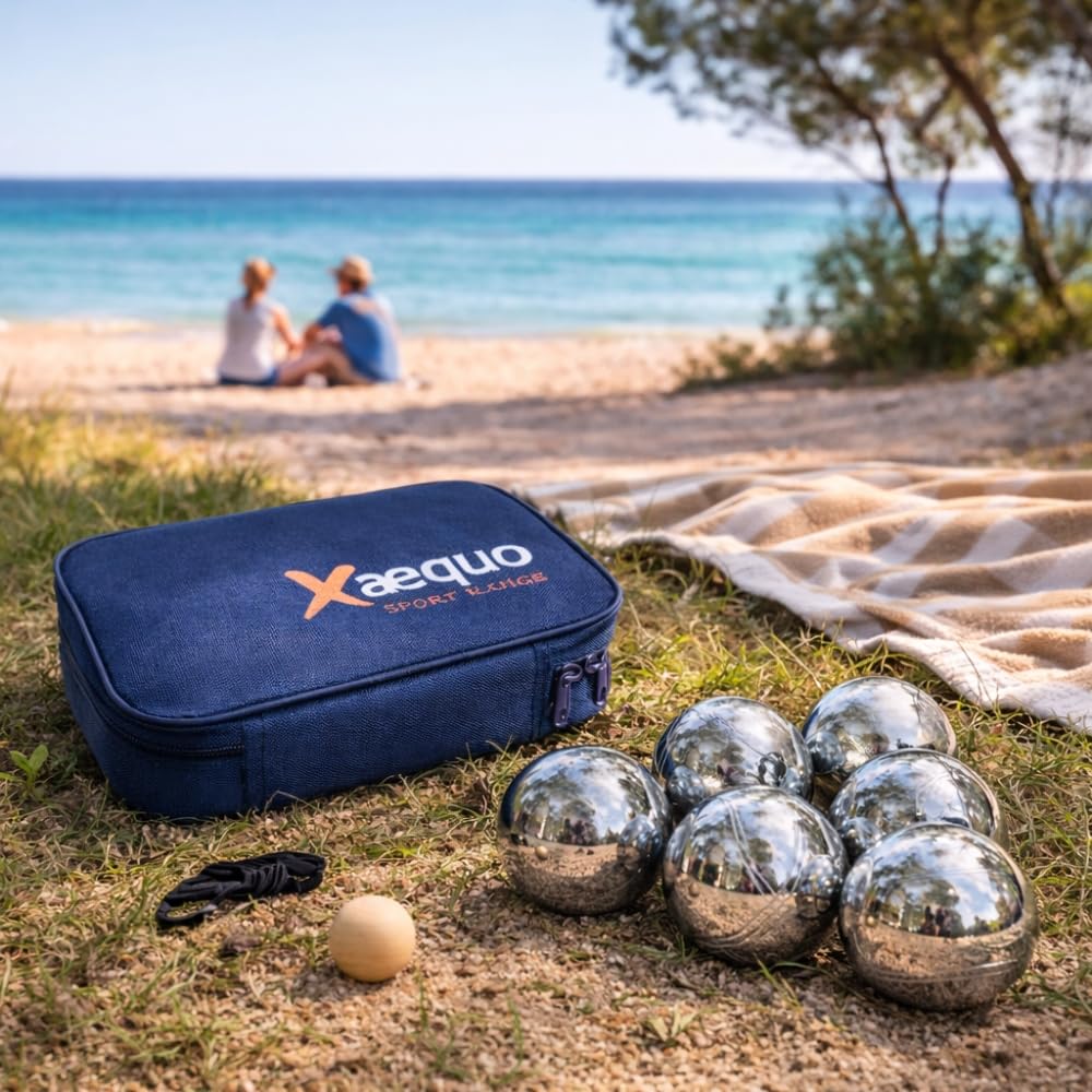 Shop-Story Loisirs Jeu Pétanque Métal 6 Boules 720g Housse