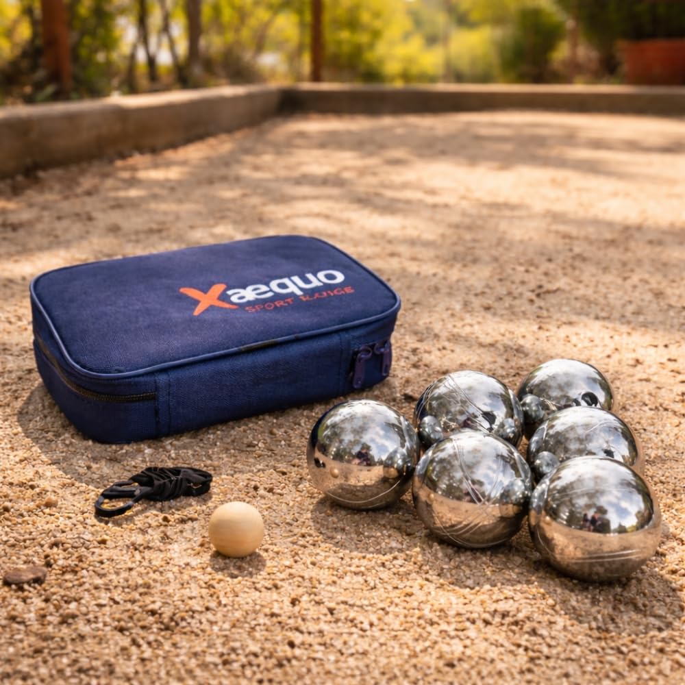Shop-Story Loisirs Jeu Pétanque Métal 6 Boules 720g Housse