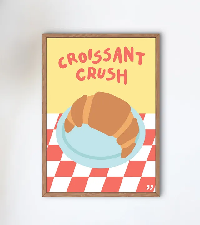L'avant gardiste Croissant Crush poster mural brunch