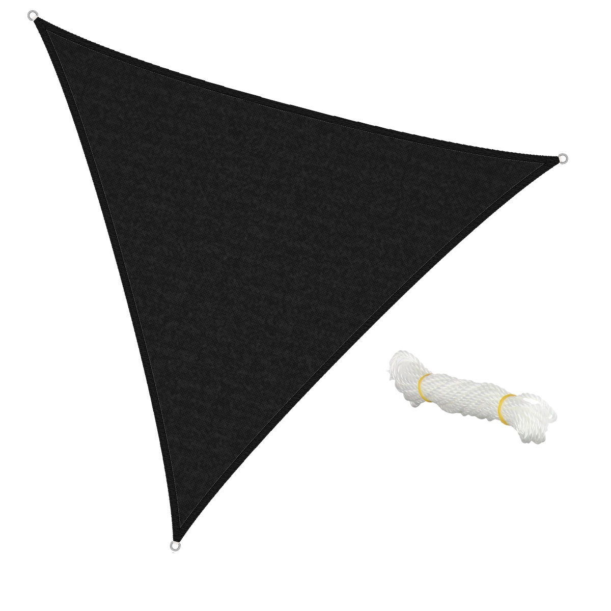 ECD Germany Garten voile d'ombrage triangle 5x5x5 m anthracite HDPE