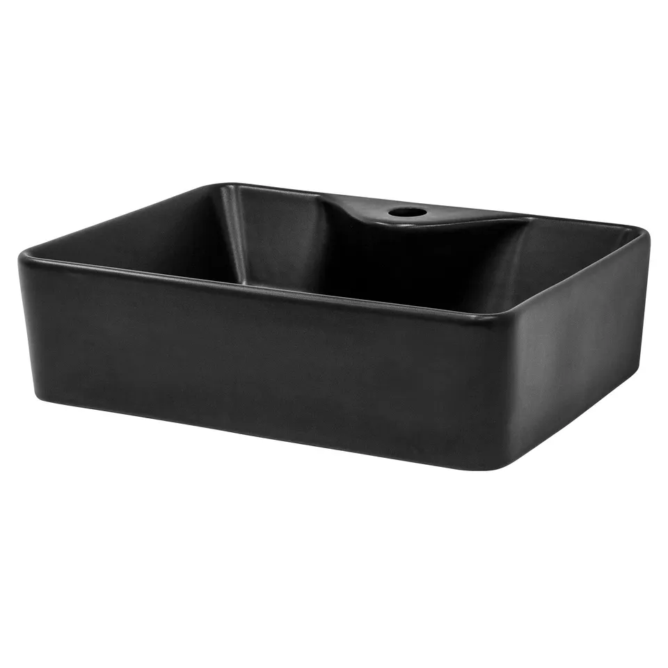 ECD Germany Sanitär vasque carrée 48x38 cm blanc céramique