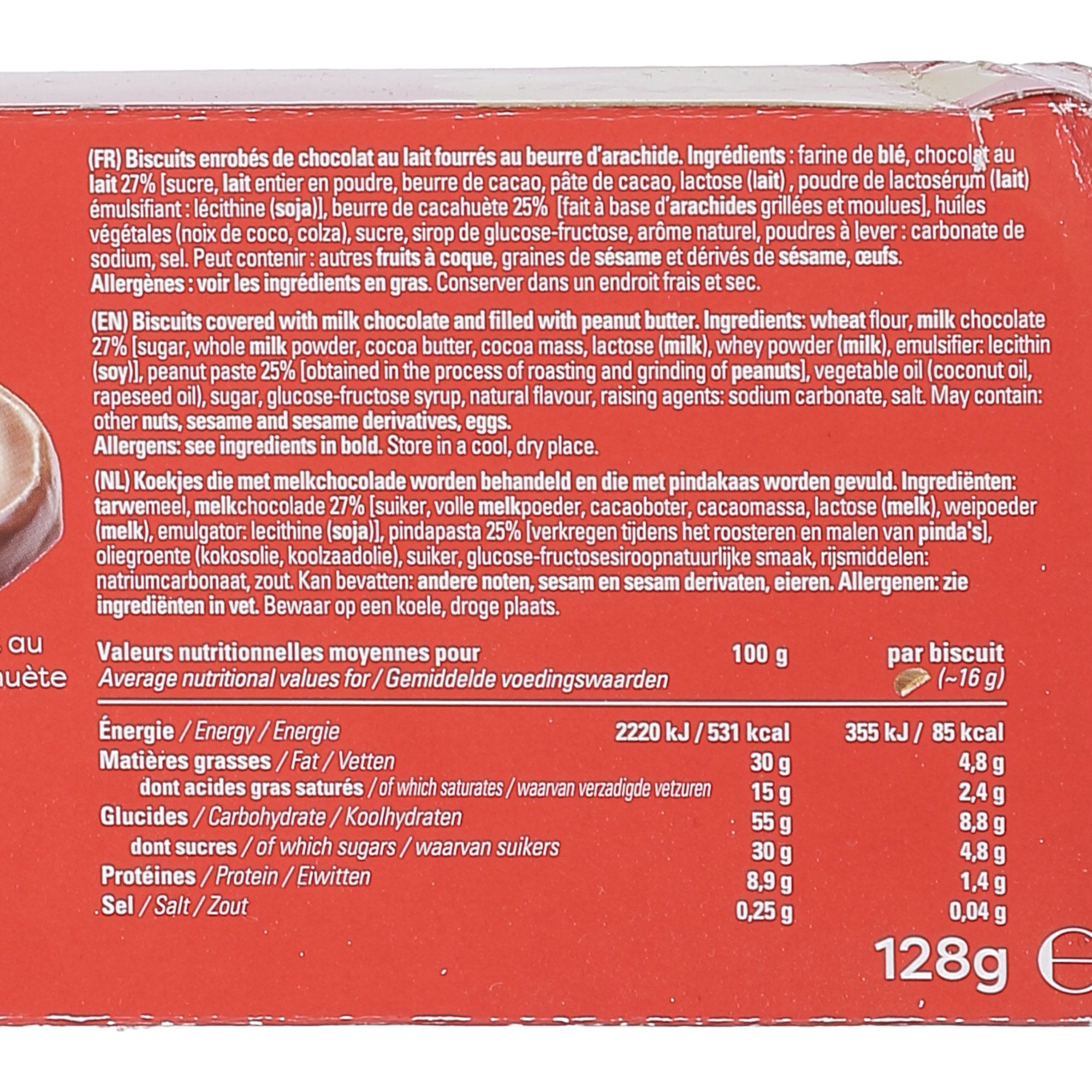 Biscuits Beurre de Cacahuètes Paquet Américain Goûter