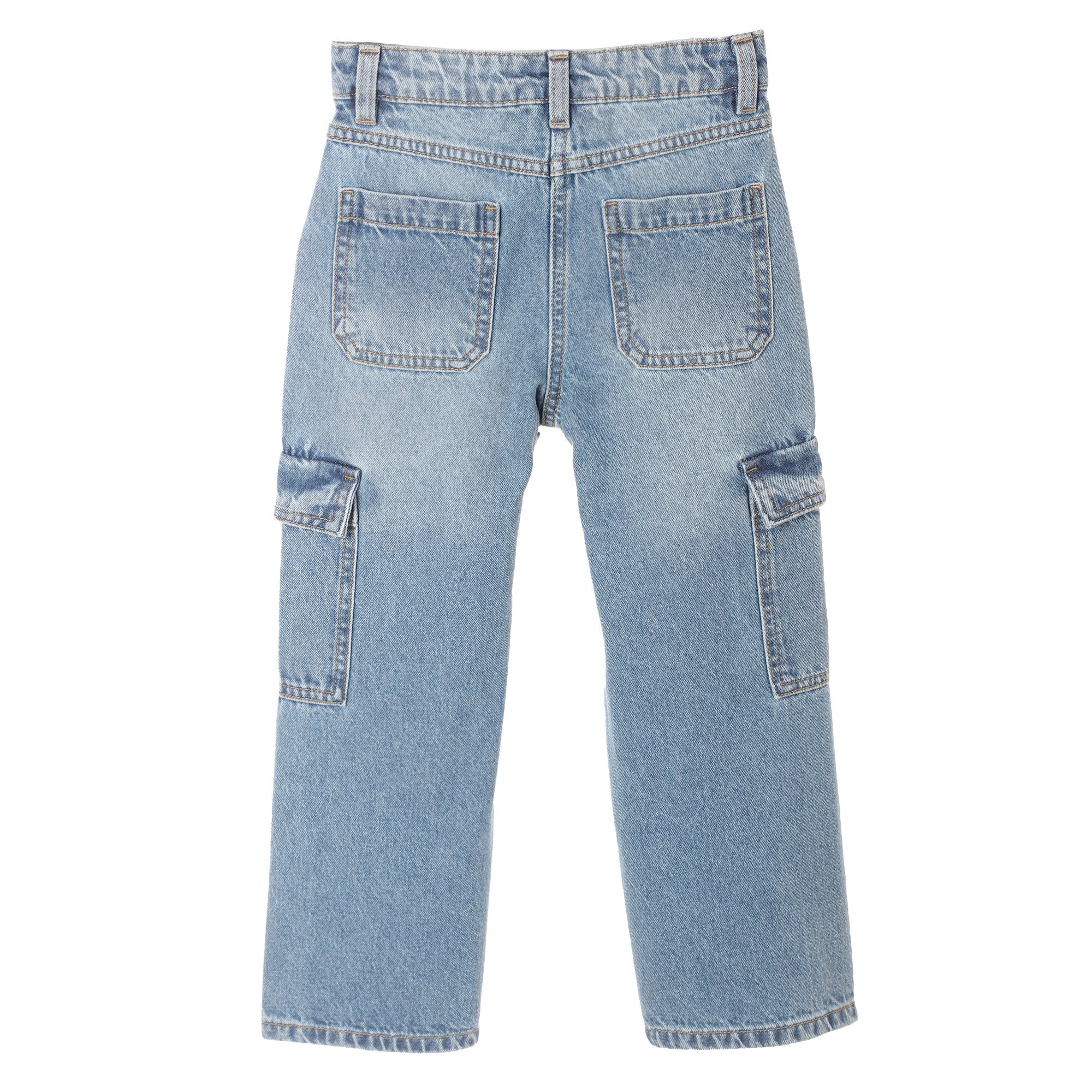 Stokomani Mode Jean Cargo Enfant Bleu