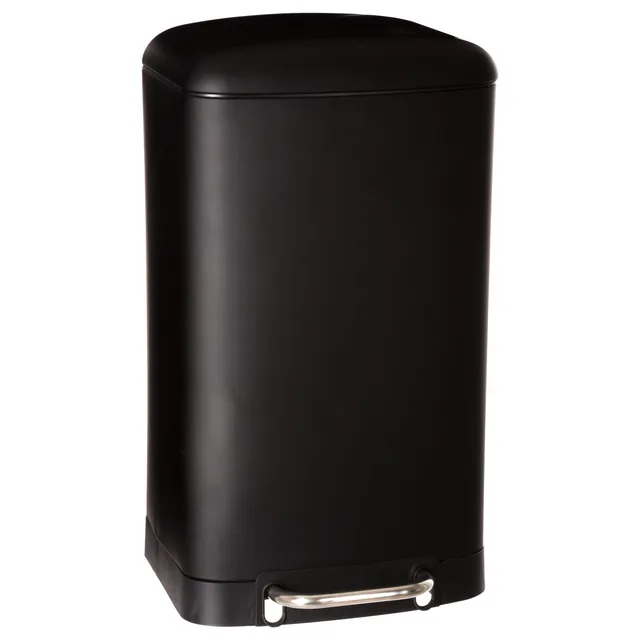 Stokomani Maison poubelle Ariane métal noir 30L cuisine