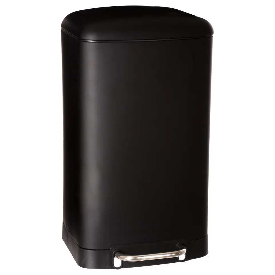 Stokomani Maison poubelle Ariane métal noir 30L cuisine