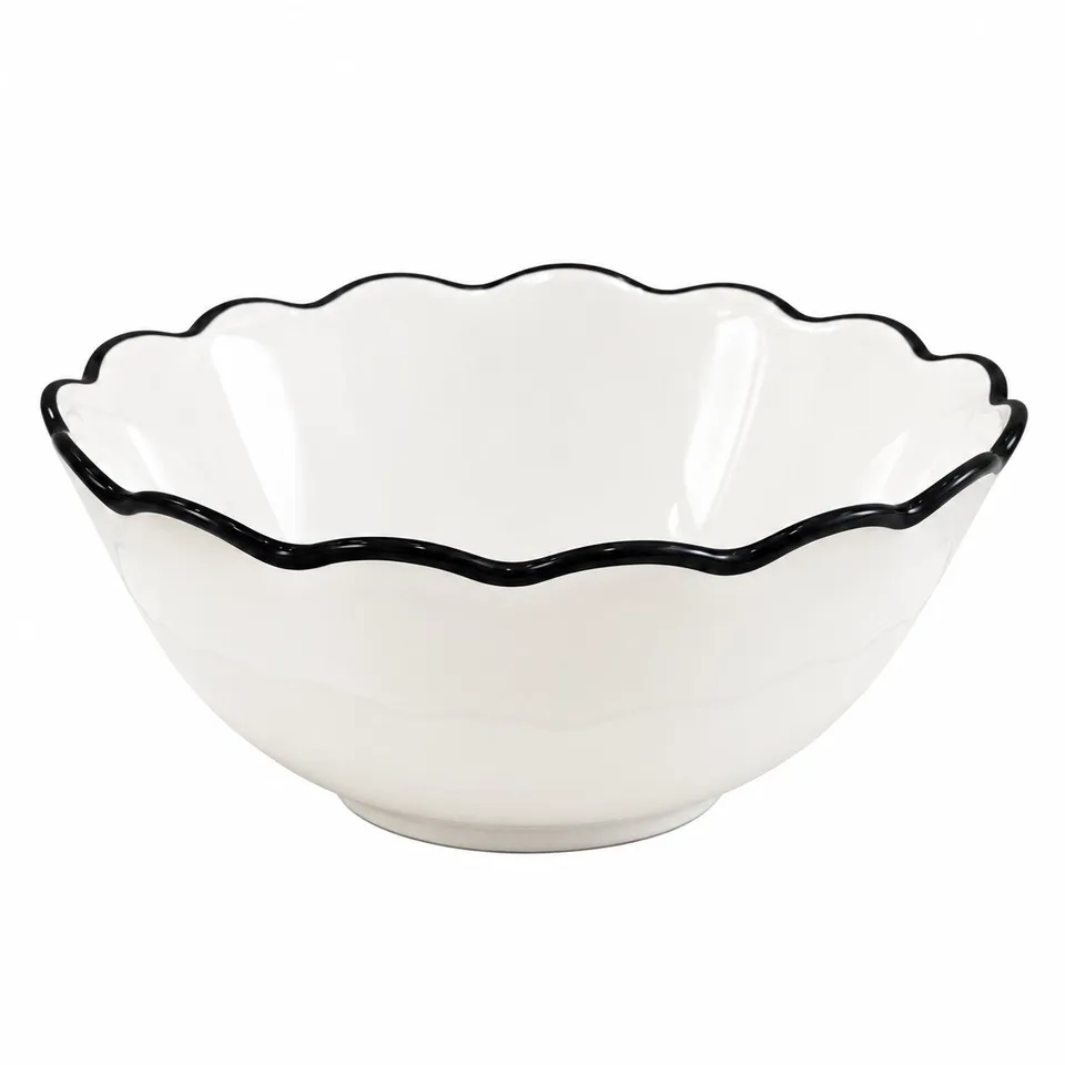 Déclic Home Bol porcelaine bordure noire Ø 14 cm