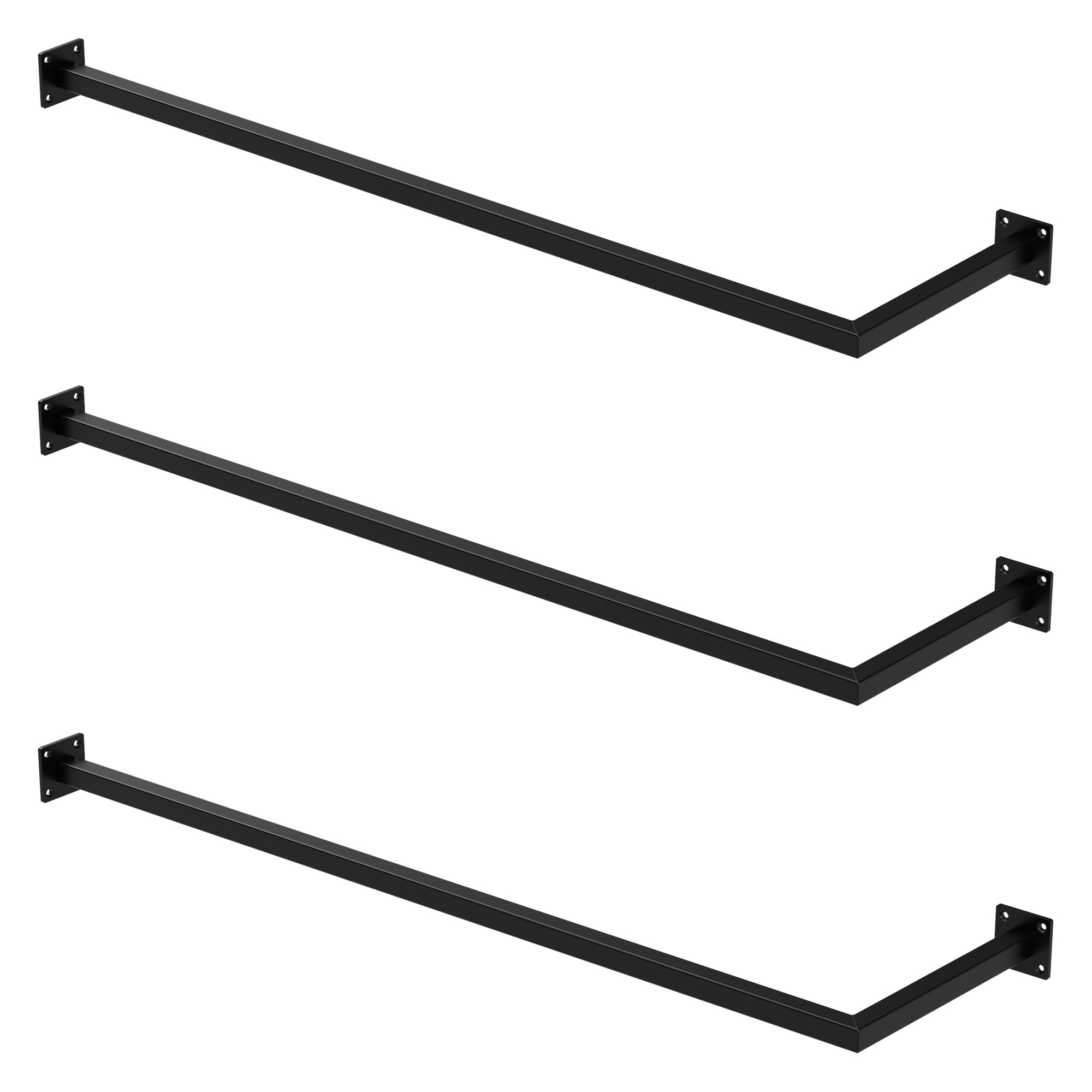 ML-Design 30x110 tringle penderie angle noire acier