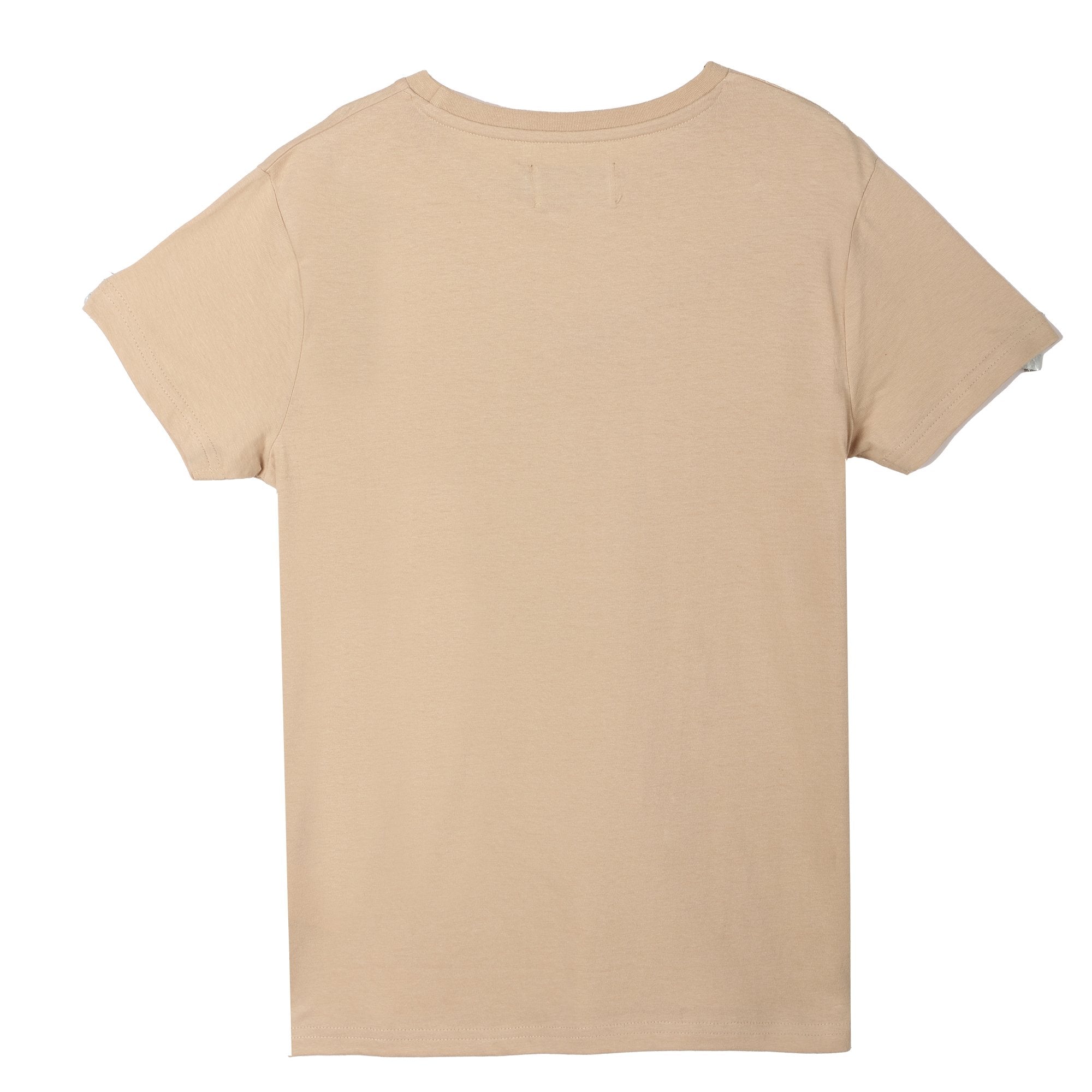 Stokomani Mode tee-shirt beige enfant manches courtes coton