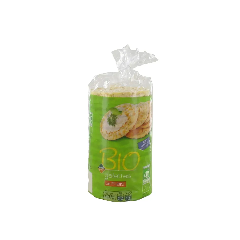 Leader Price Galettes de maïs bio 120g apéritif