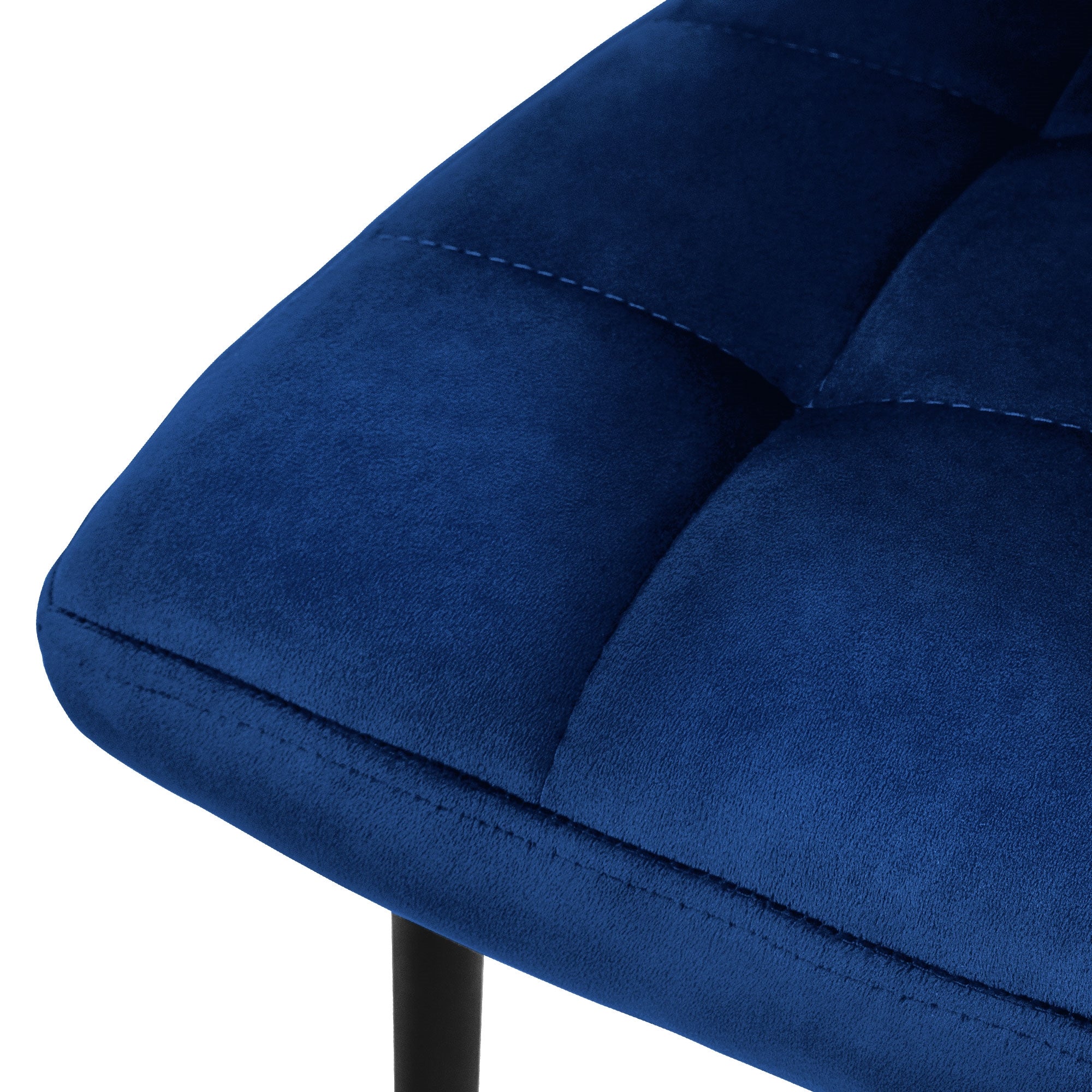 ML-Design chaise velours bleu foncé lot 4 capitonnée