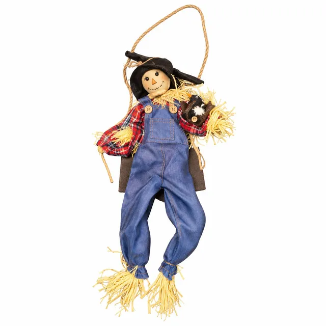 Stokomani Épouvantail Halloween lumineux sonore 56 cm