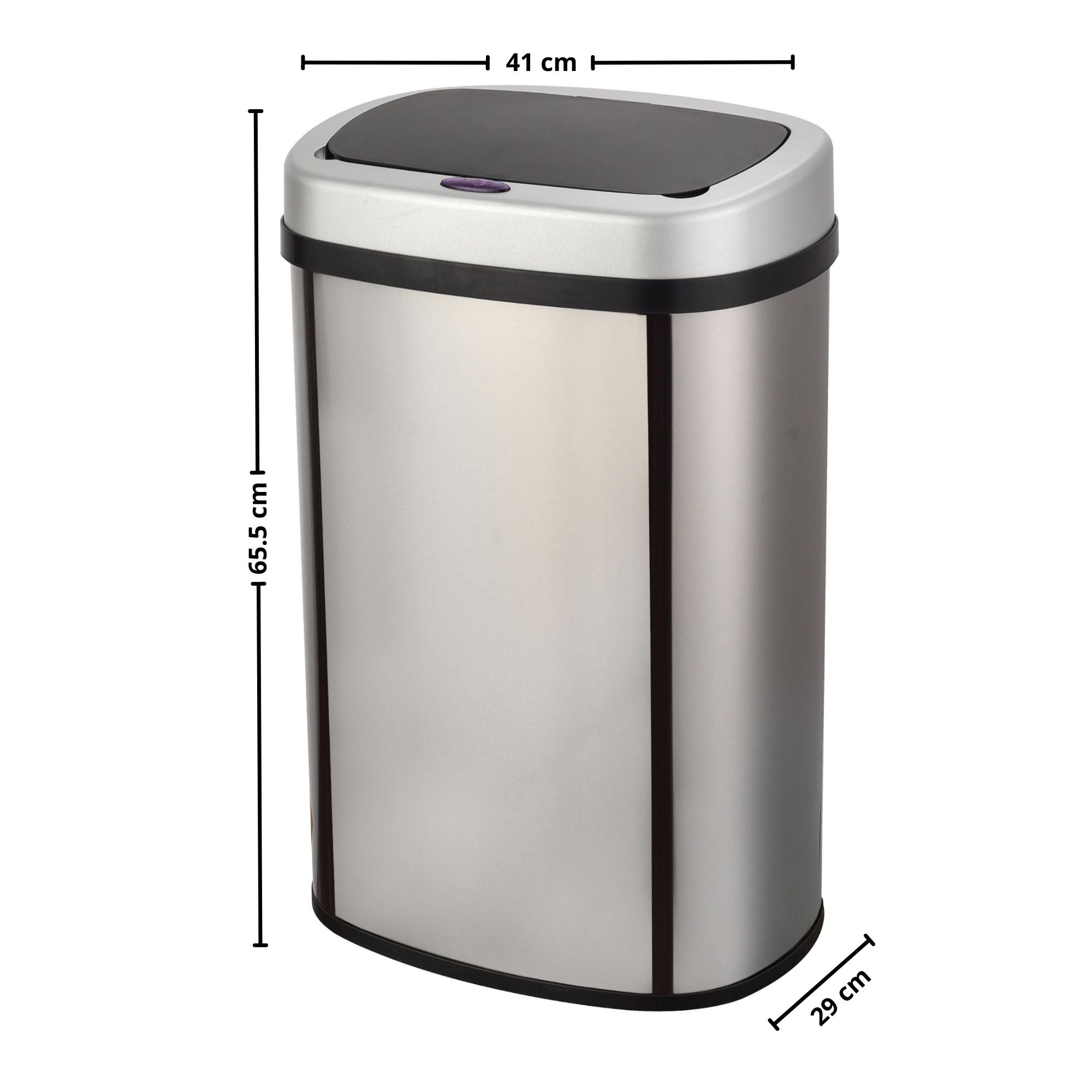 Red Deco Majestic Silver poubelle automatique 58L inox