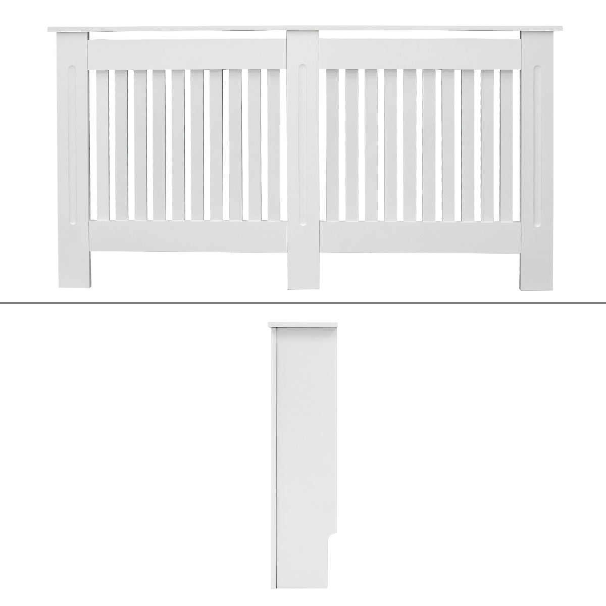 ECD Germany Heizungen cache radiateur blanc 152x19x82 MDF