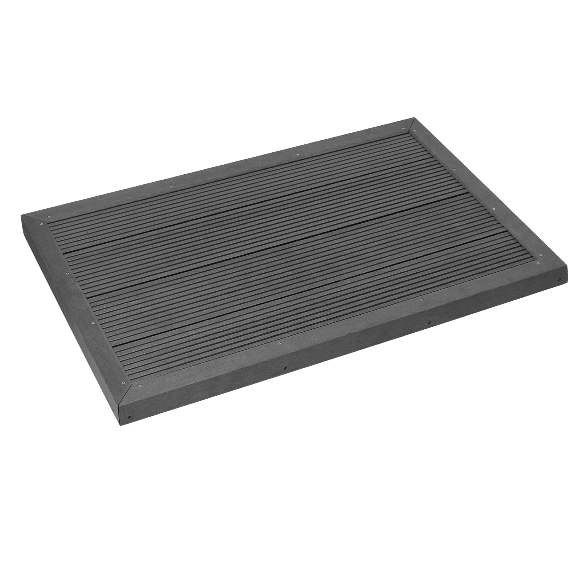 ECD Germany Garten caillebotis douche WPC 101x63 cm gris