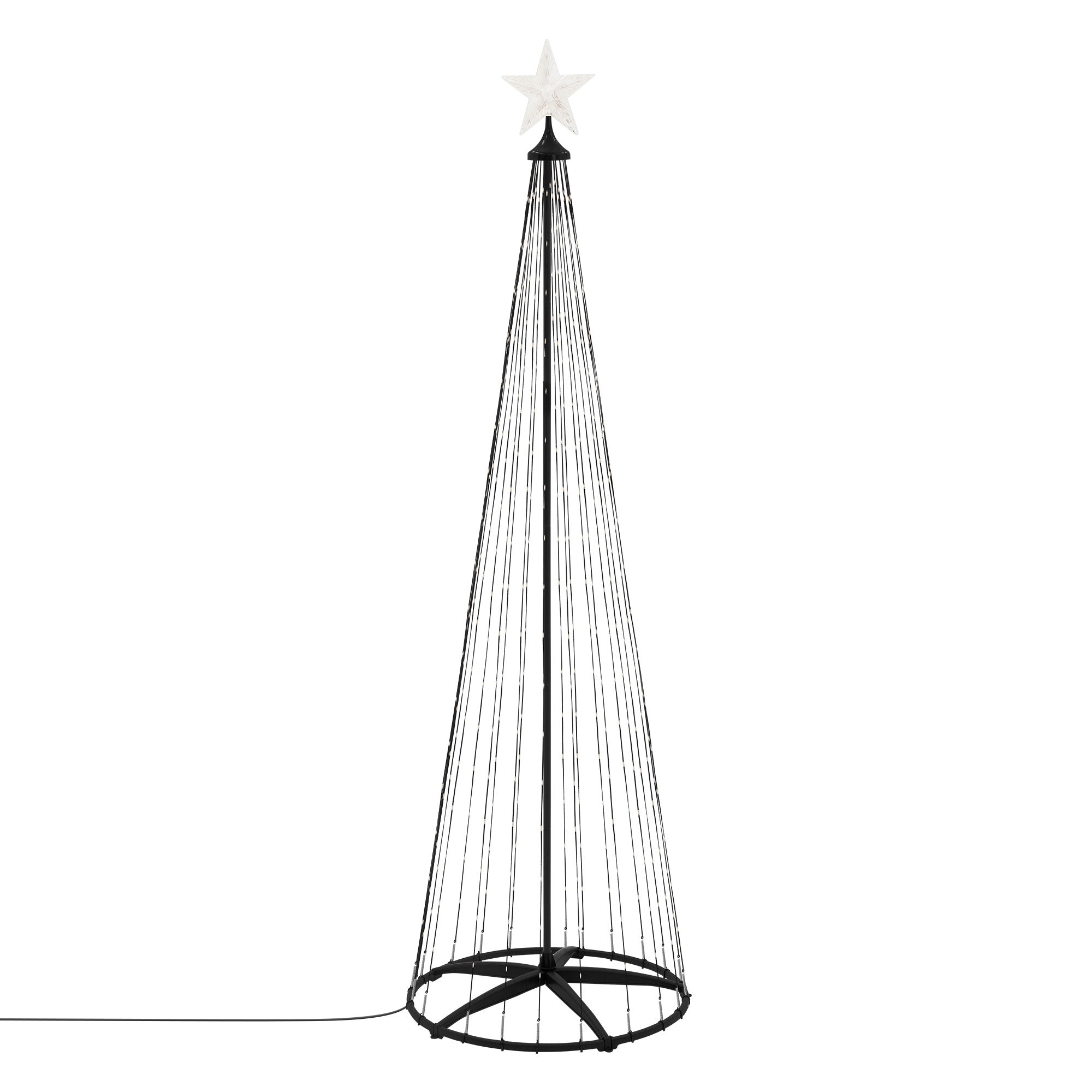 ECD Germany déco sapin LED extérieur blanc chaud 150 cm