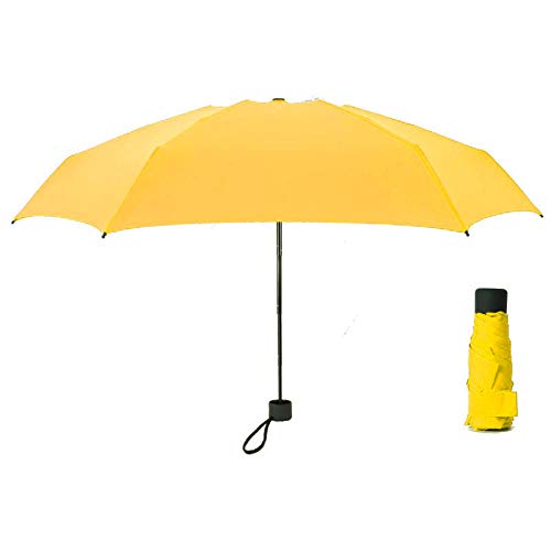 Shop-Story Lifestyle Mini-Parapluie Pliable Jaune 17 cm