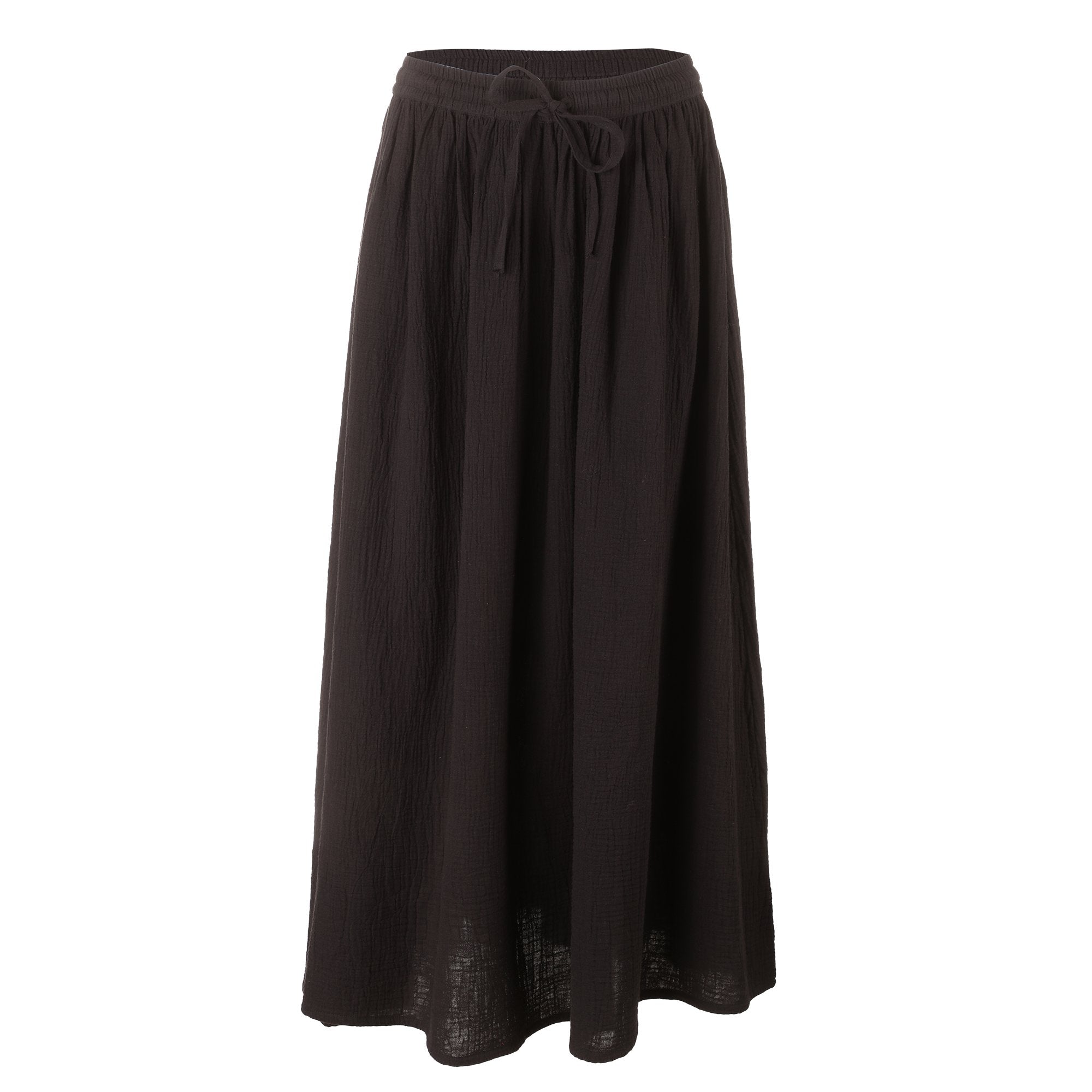 Stokomani Mode Jupe Longue Gaze Coton Noir Taille 38