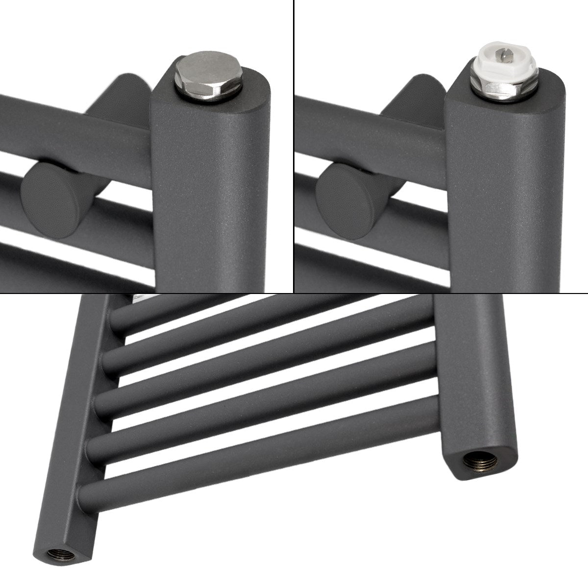 ECD Germany LuxeBath radiateur sèche-serviettes anthracite 400x800 300W