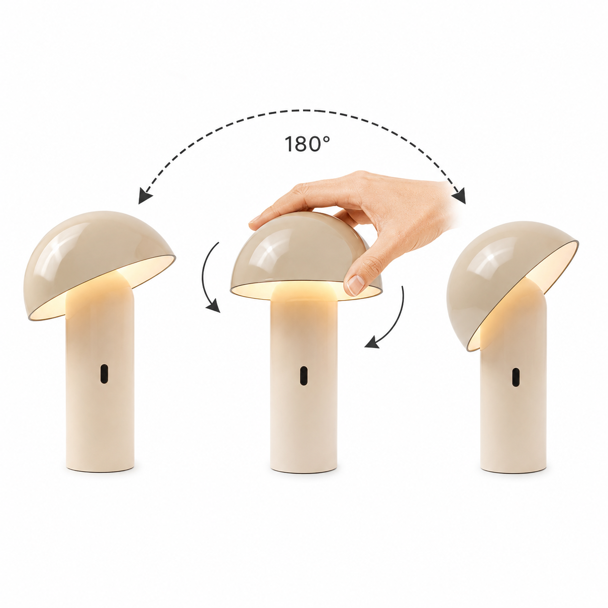 Red Deco Tod White lampe table sans fil LED 28 cm