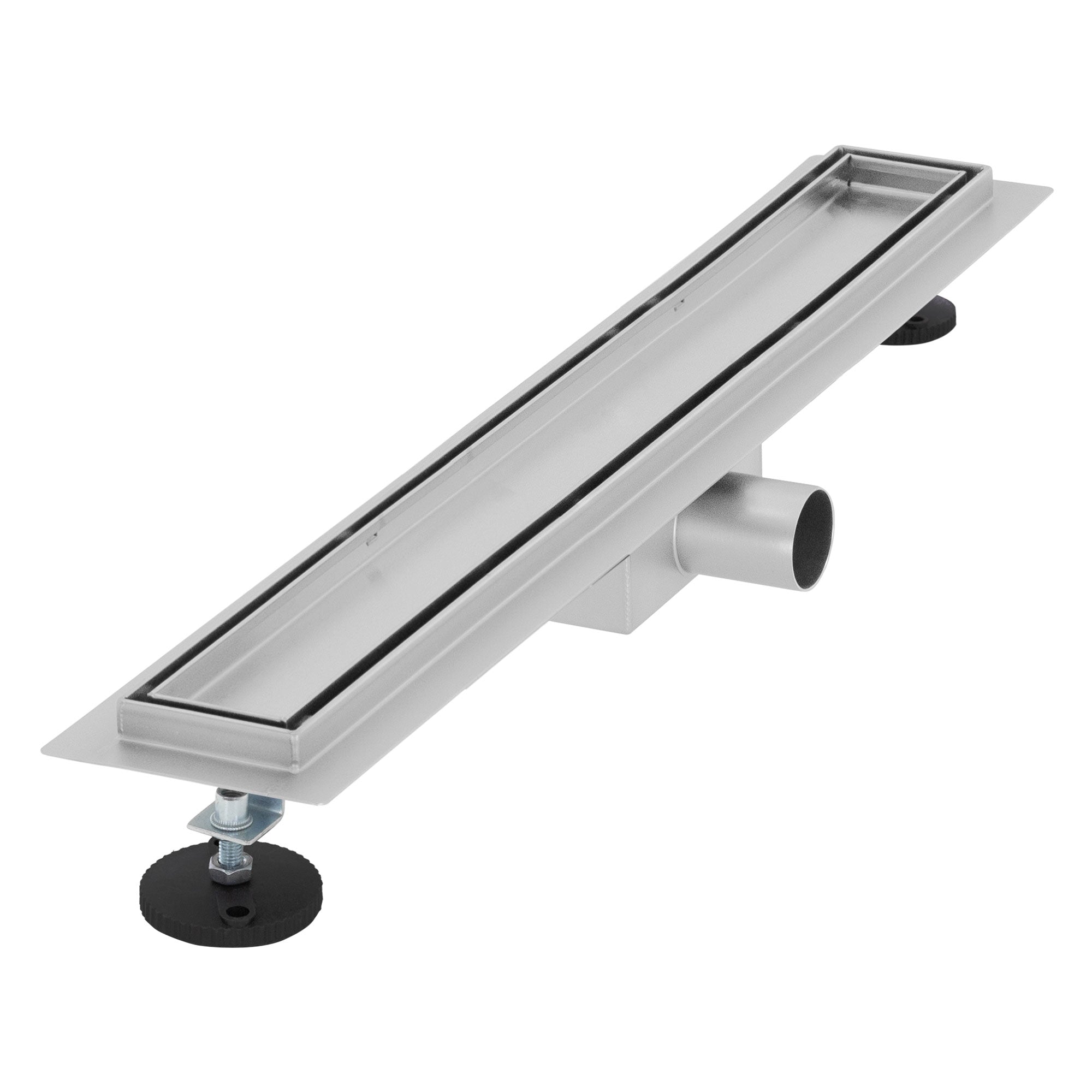 LuxeBath caniveau de douche inox à carreler argent 60 cm + siphon