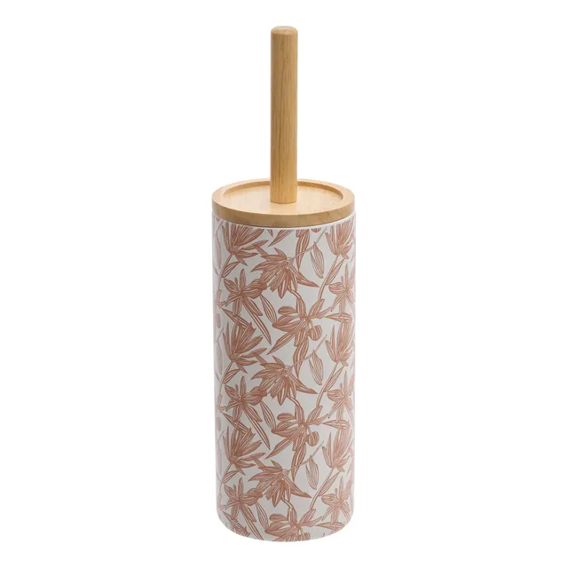 Stokomani Maison brosse WC motif fleur pour toilettes
