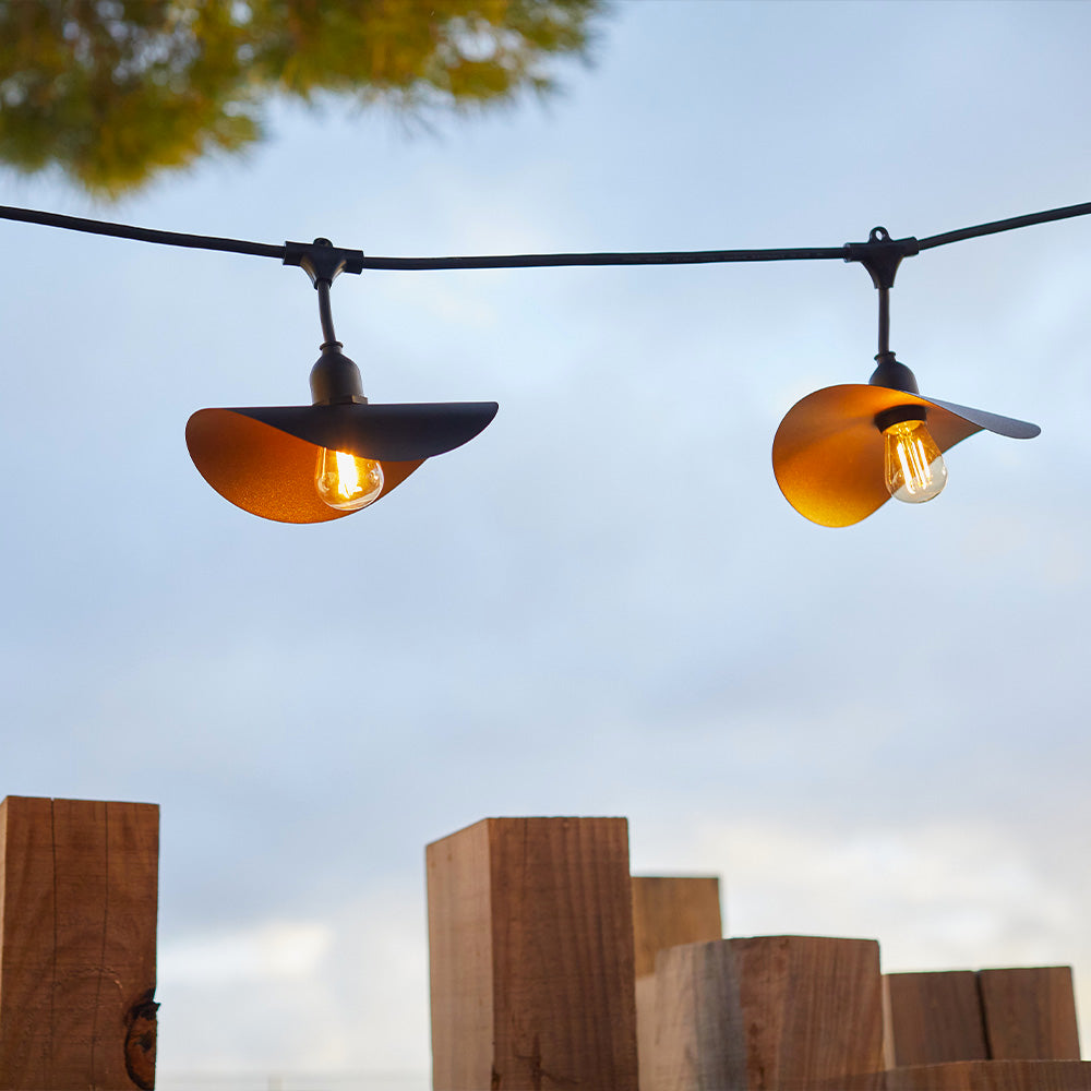 Red Deco Hat Light guirlande lumineuse 6m 10 LED E27 doré