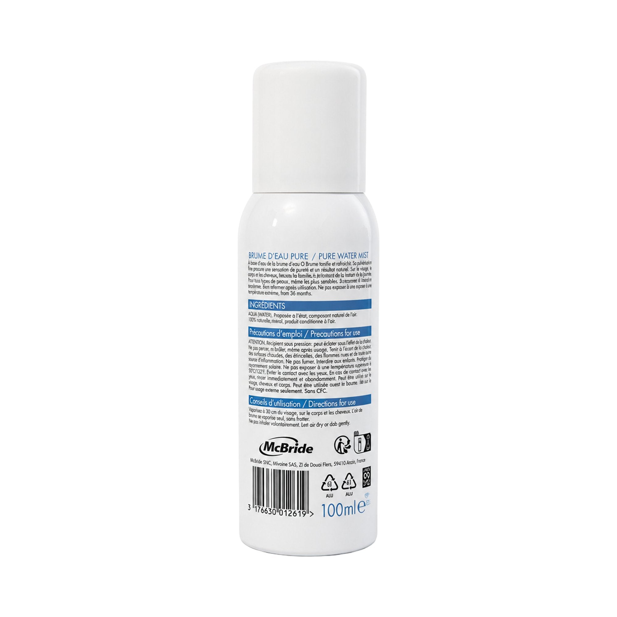 Stokomani Brume d'eau pure visage format voyage