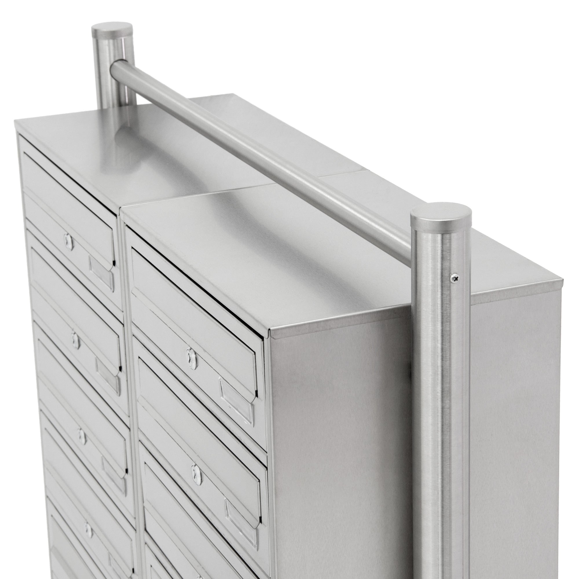 ECD Germany boîte aux lettres collective inox 10 cases sur pied