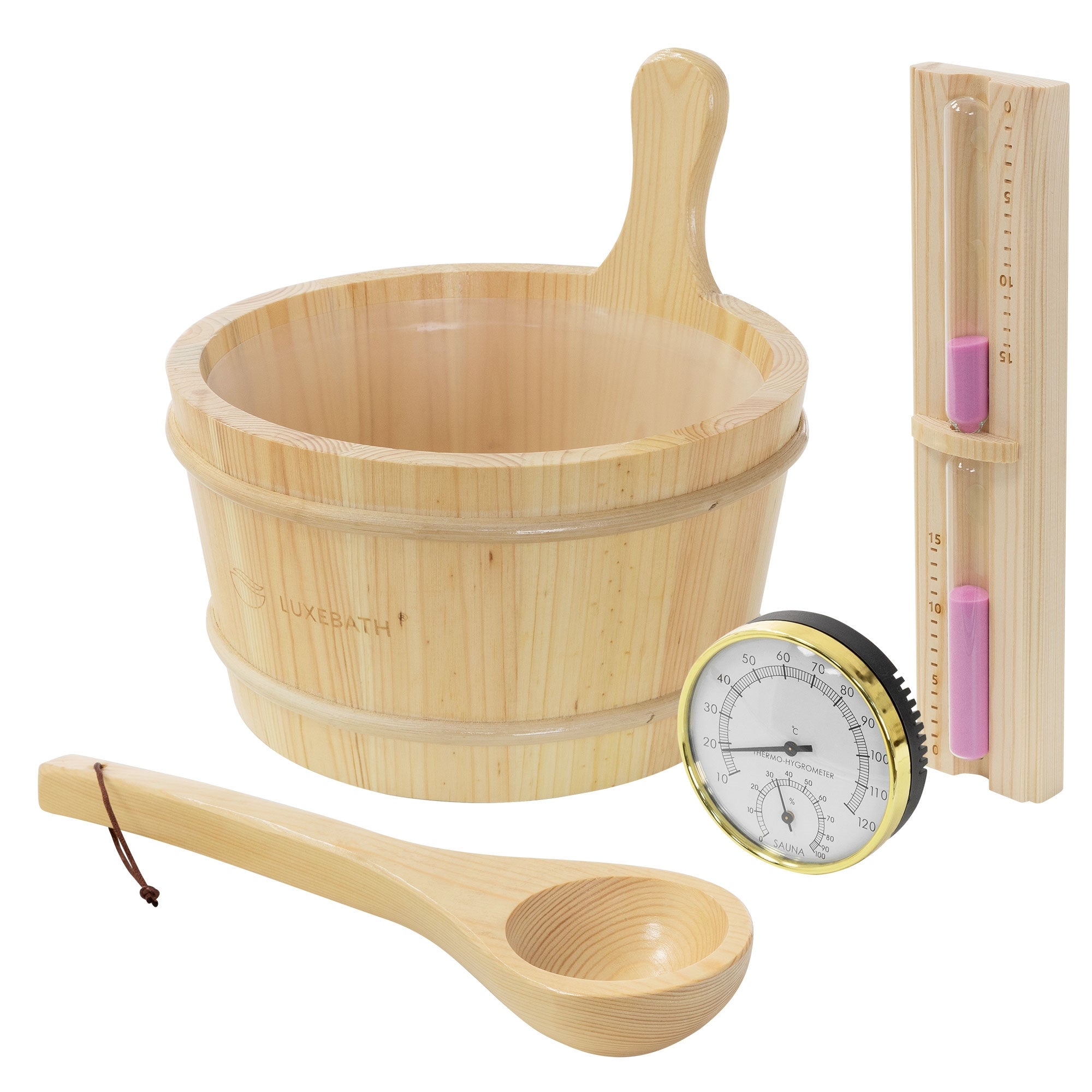 ECD Germany LuxeBath set sauna pin 4 pièces 4,5L