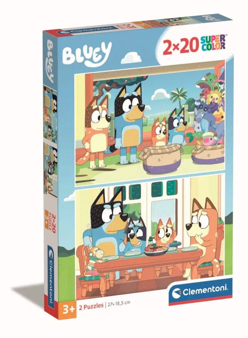 Stokomani Bluey Puzzle 2 x 20 pièces enfant
