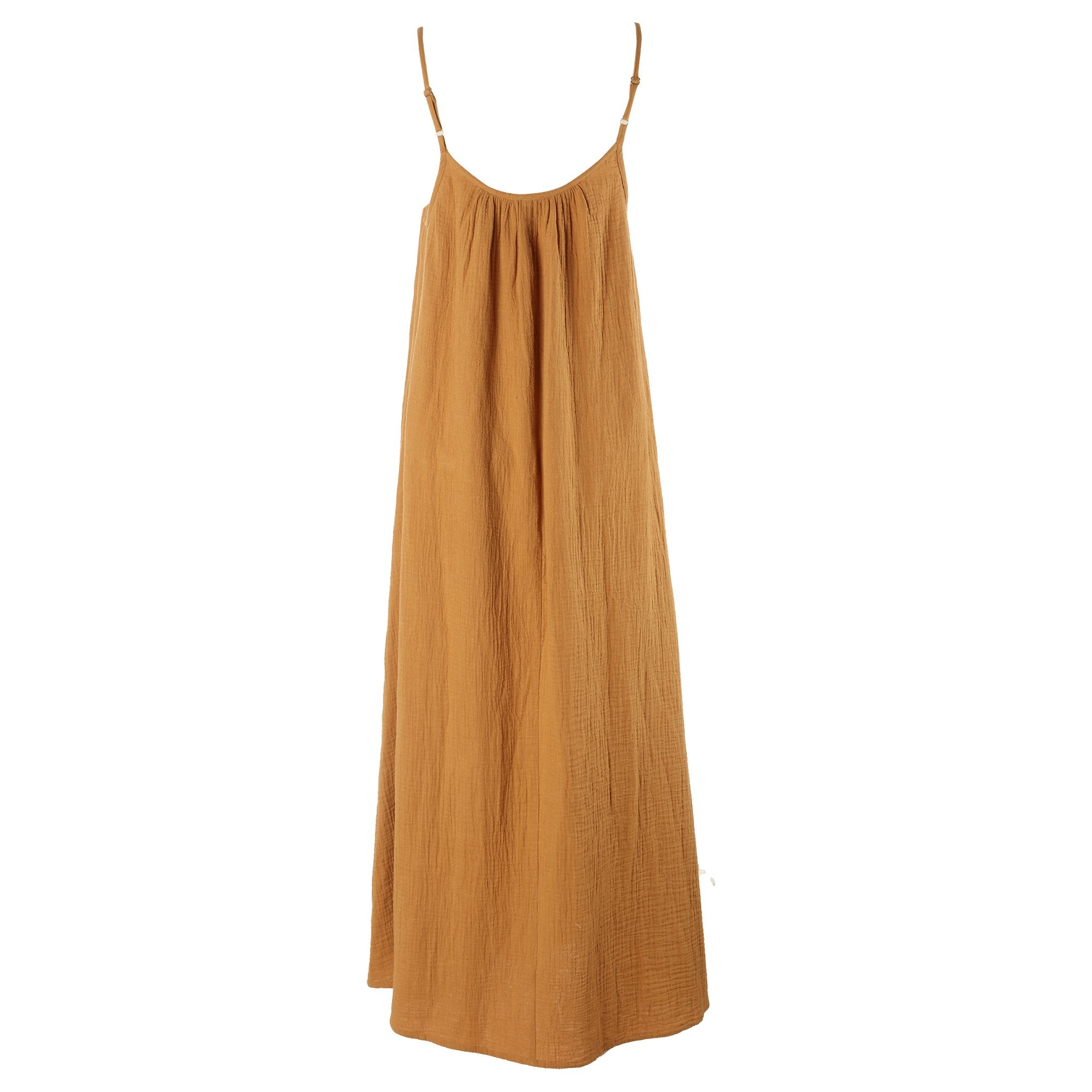 Stokomani robe gaze de coton jaune 38 fluide