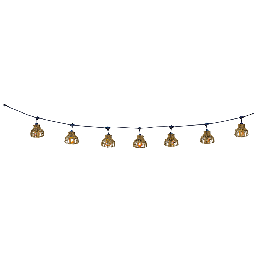 Red Deco Amelia Light guirlande lumineuse rotin 6m 7 LED blanc chaud
