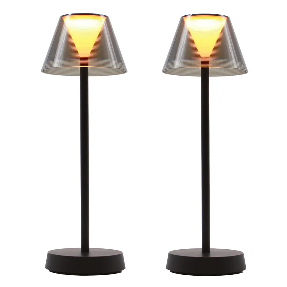 Red Deco Beverly Black H34cm lampe sans fil lot 2 blanc chaud