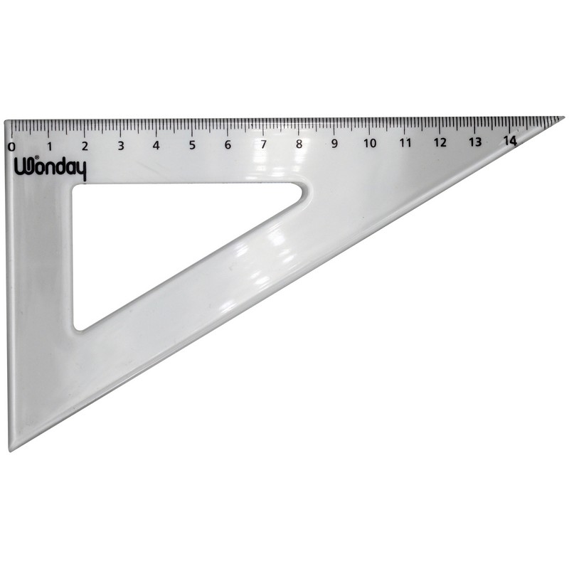 Safe Tool Fournitures scolaires équerre cristal 60° 15 cm