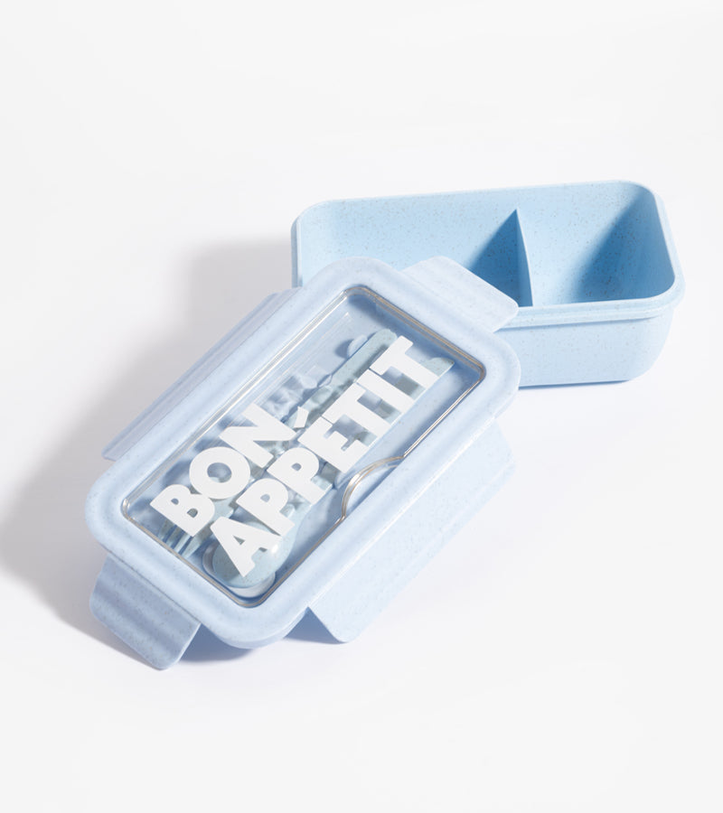 L'avant gardiste Bon appétit lunch box 1100 ml paille de blé + couverts