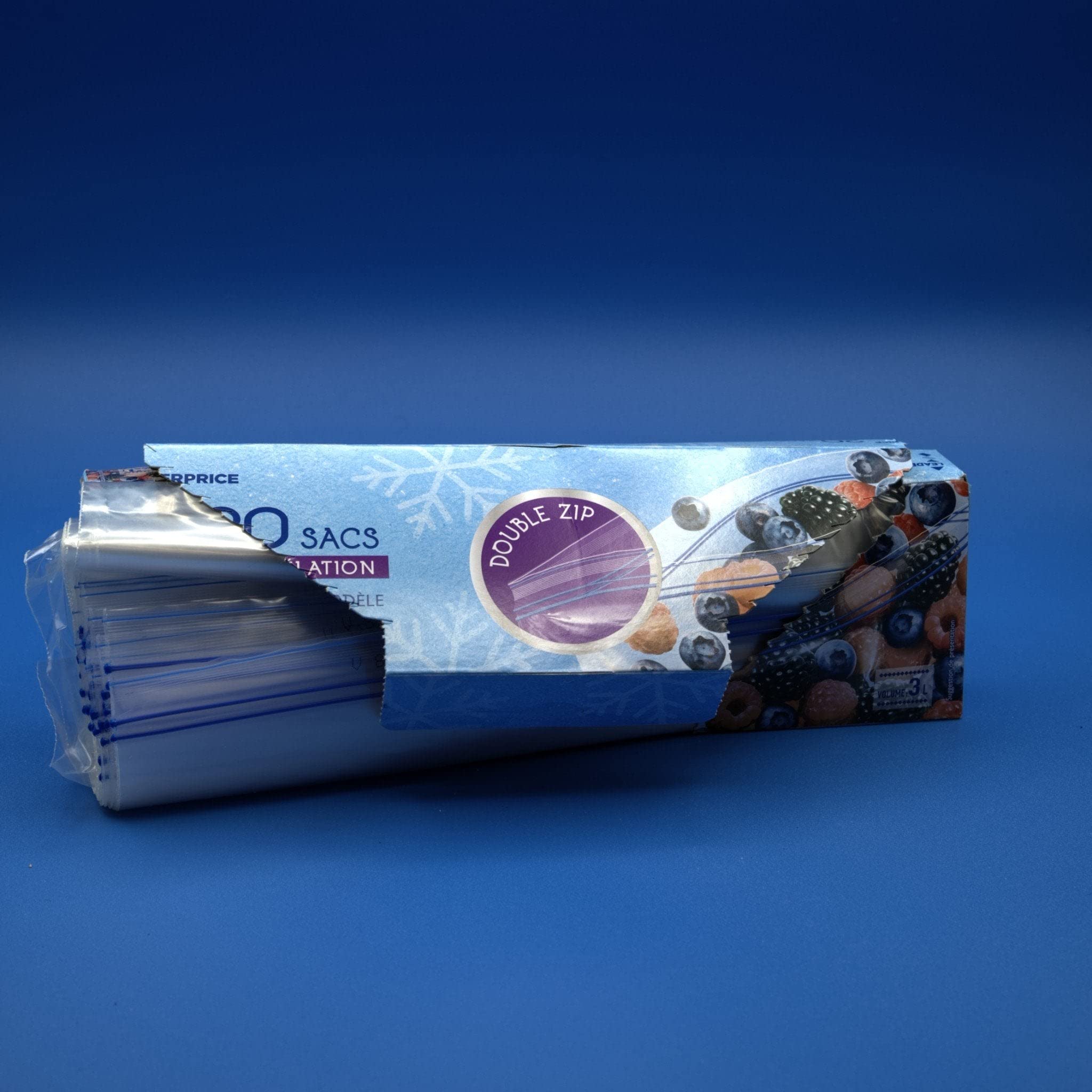 Leader Price Produits ménagers sacs congélation zip 3 L x20