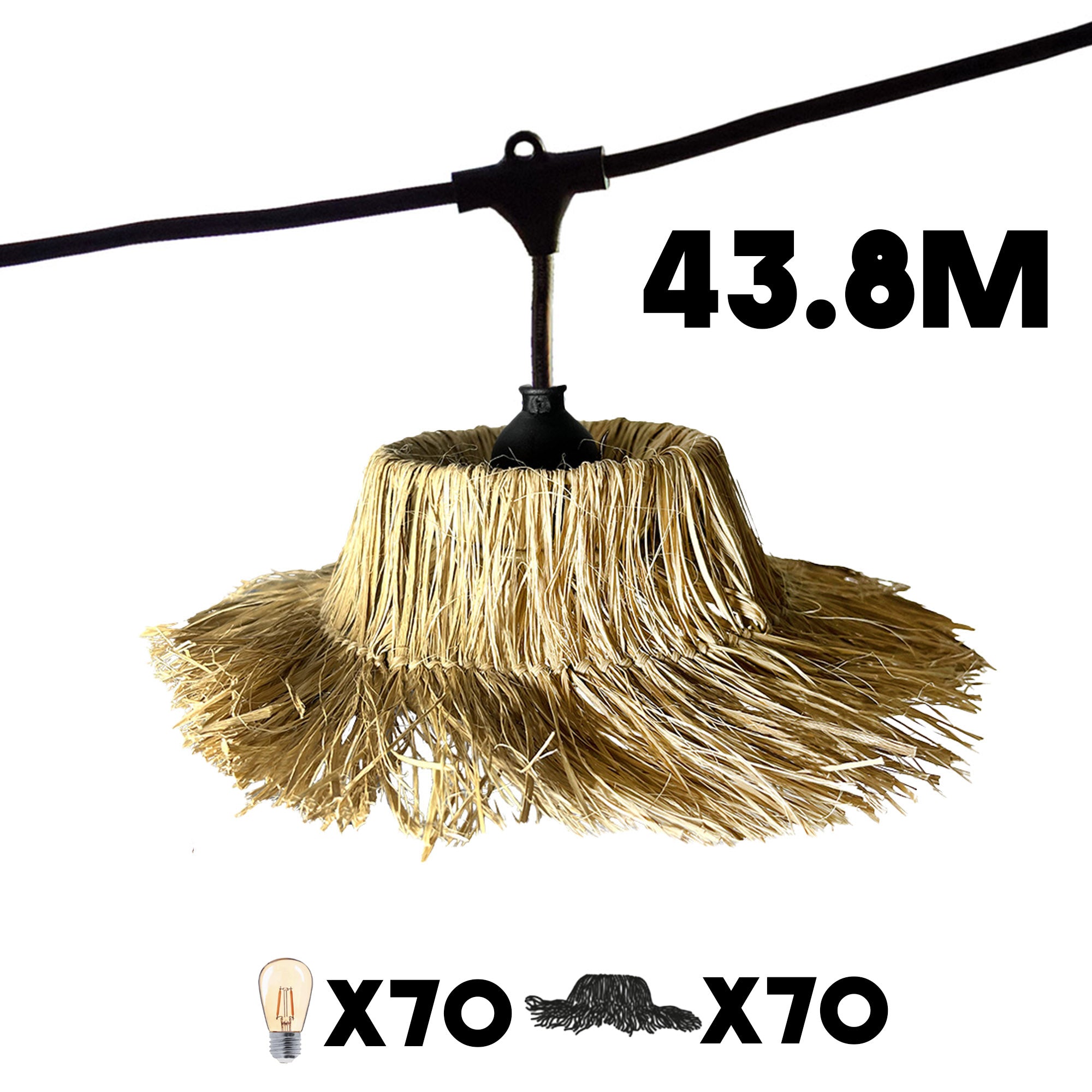 Red Deco Tahiti Light 43,8m guirlande lumineuse 70 LED