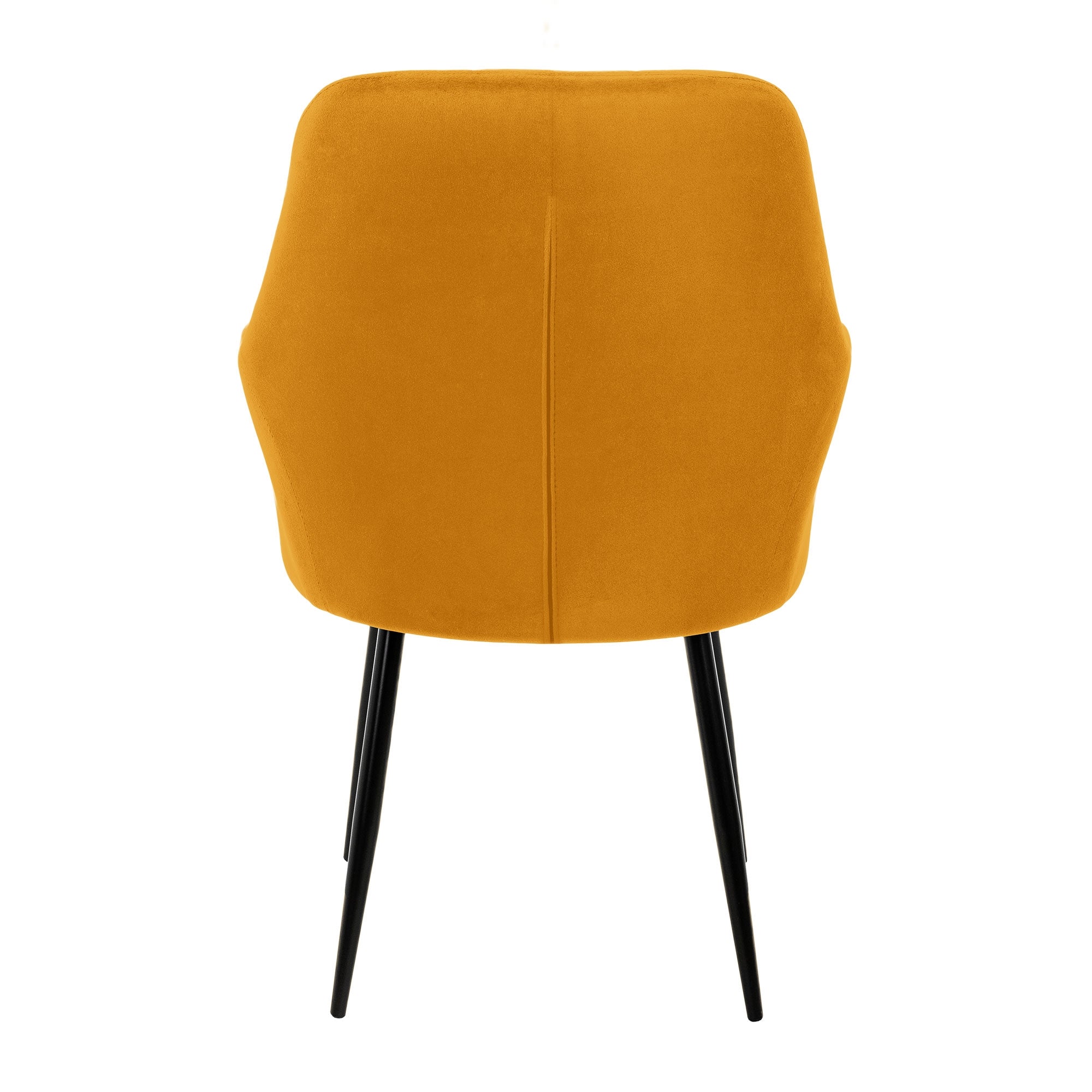 ECD Germany Möbel lot 4 chaises moutarde velours capitonnées