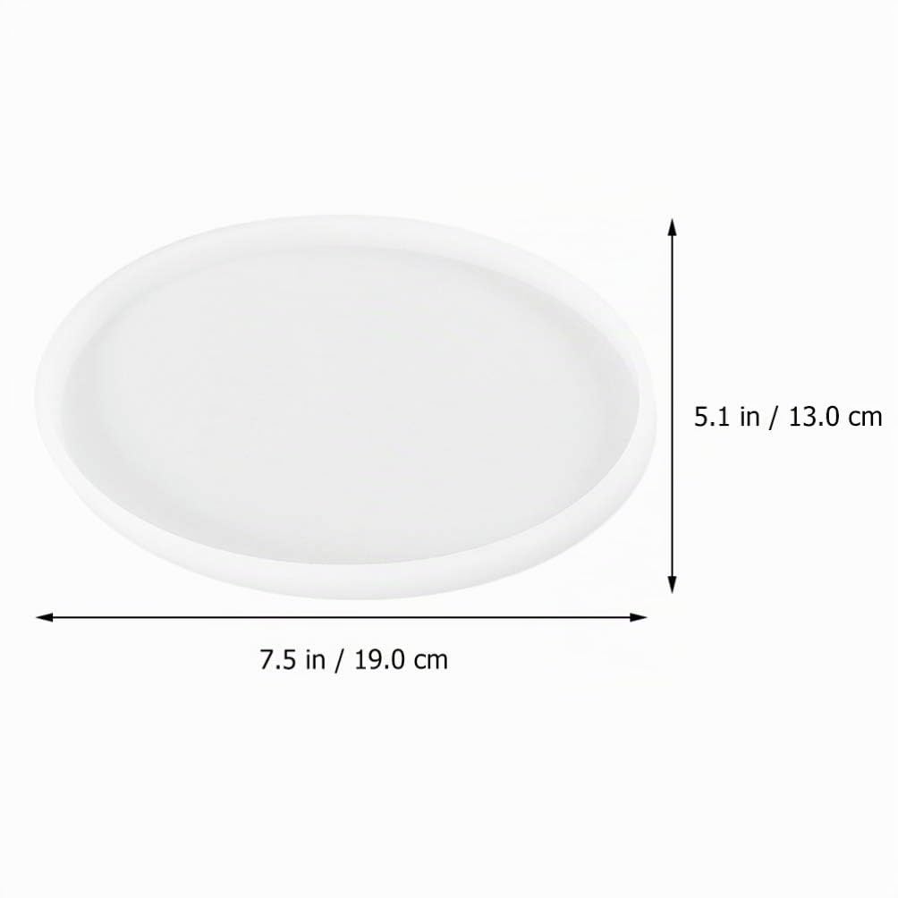 Milisten Art & Crafts Lot 3 Moules silicone ovales blanc