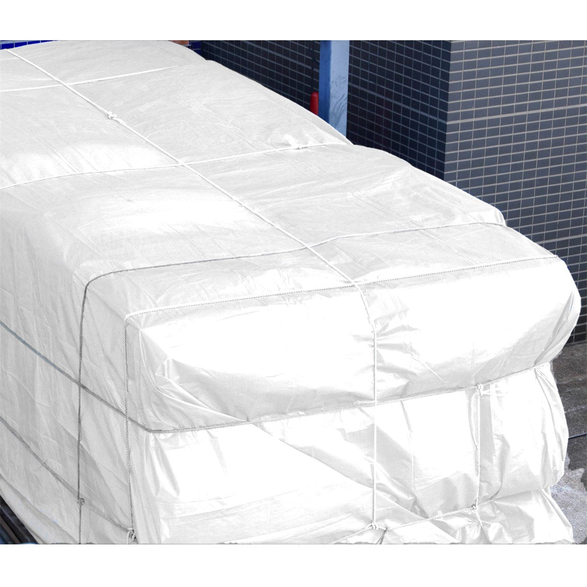 ECD Germany Garten bâche blanche 4x6 m 180g/m² PE œillets