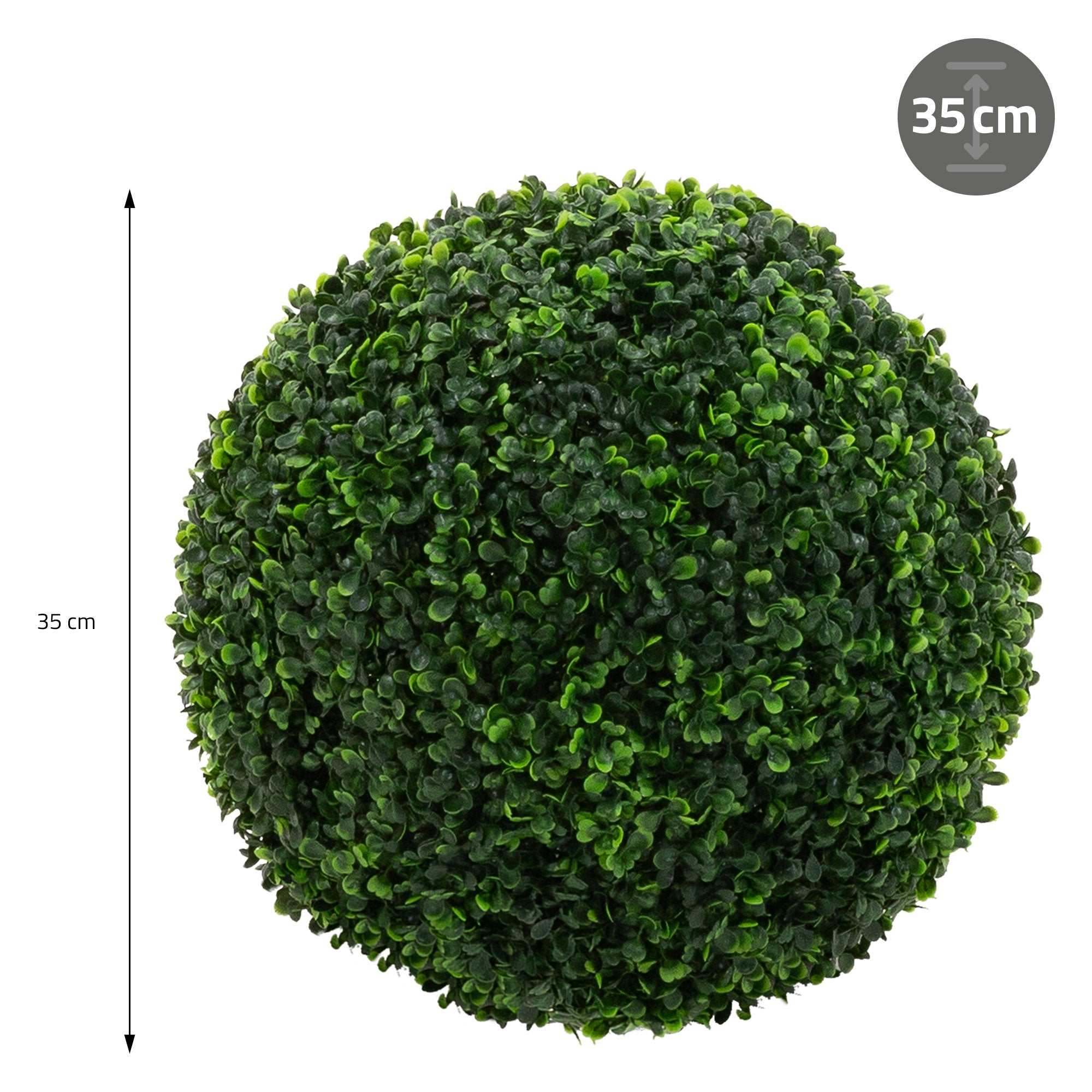 ECD Germany Haus buis artificiel boule verte 45 cm lot 2 déco