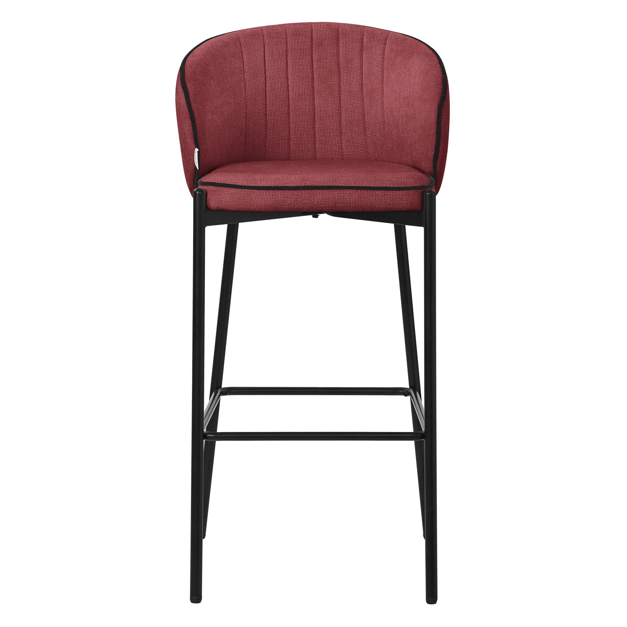 ECD Germany ML-Design tabouret de bar rouge tissu lot 2 50x101x54