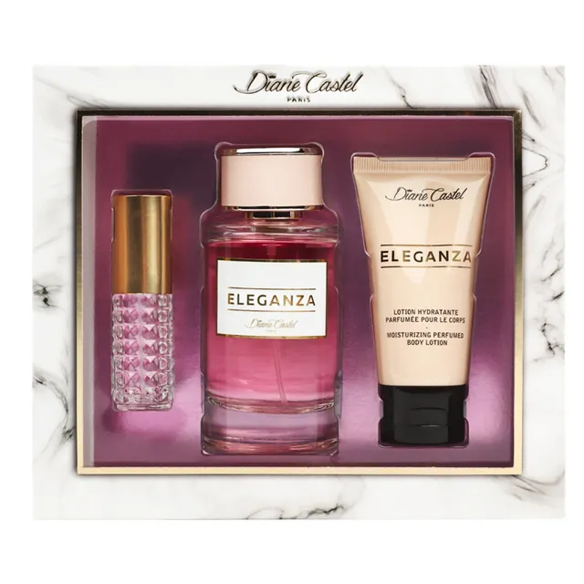 Eleganza Eau de Parfum coffret femme 100 ml + miniature + lotion vanille