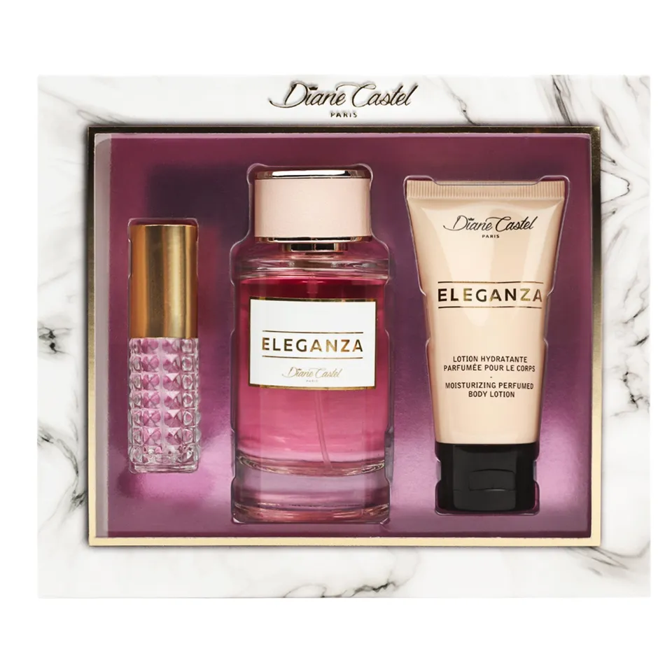 Eleganza Eau de Parfum coffret femme 100 ml + miniature + lotion vanille