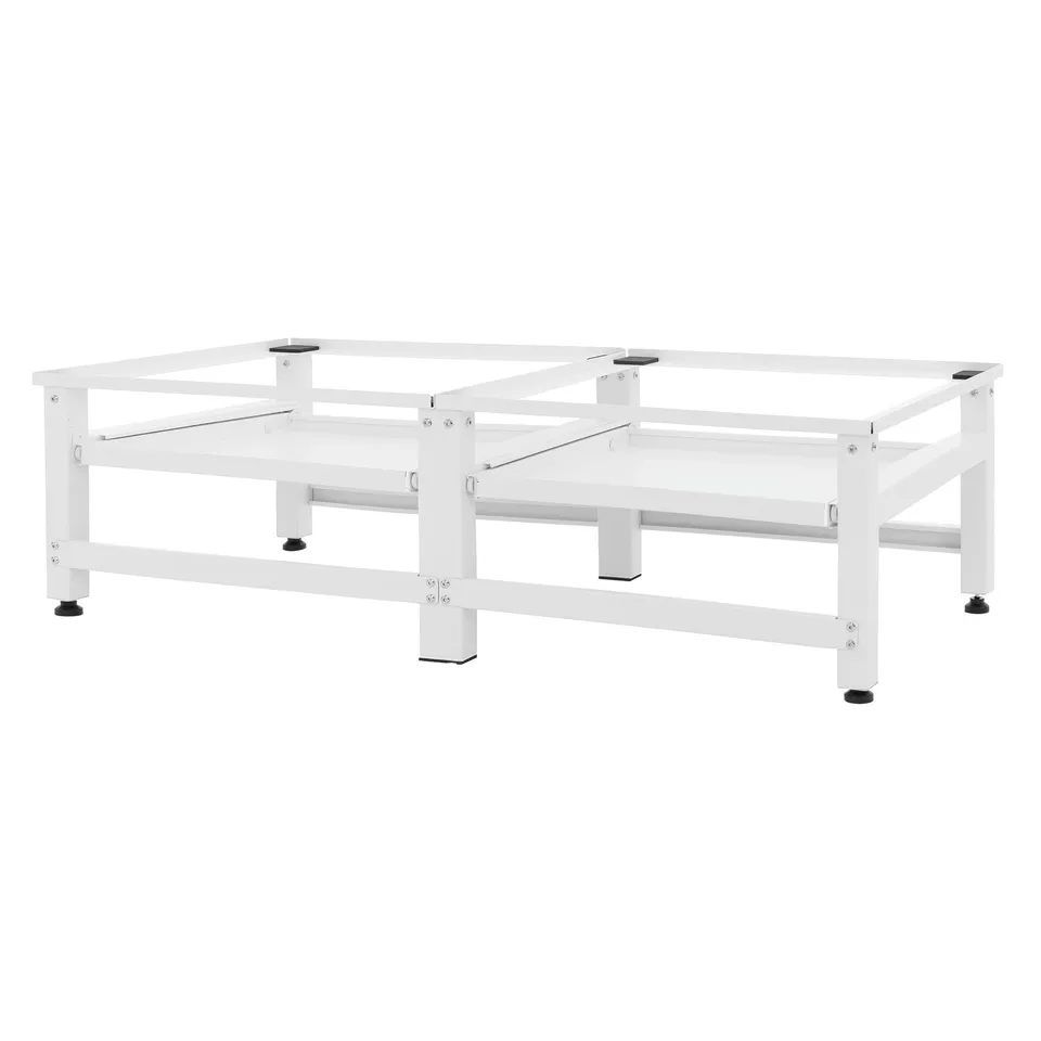 ECD Germany Möbel Socle lave-linge double blanc 122 cm avec tablette
