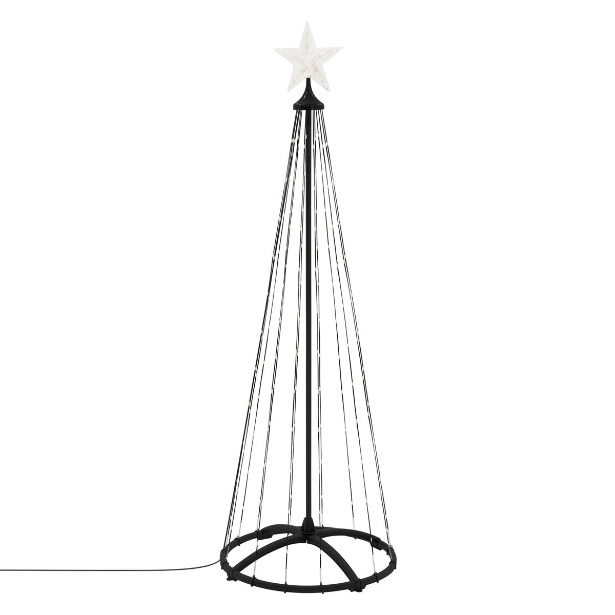 ECD Germany déco sapin LED extérieur blanc chaud 150 cm