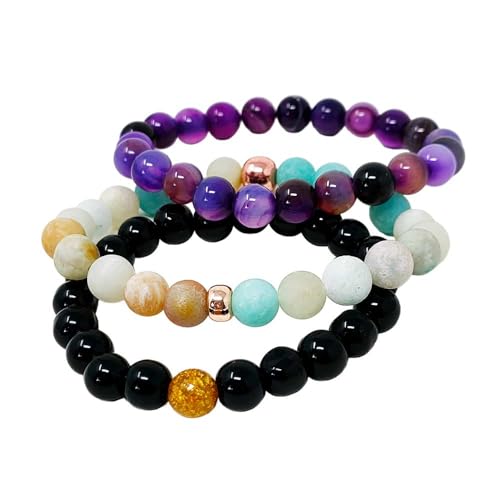 Shop-Story Lifestyle pack 3 bracelets pierres agate onyx
