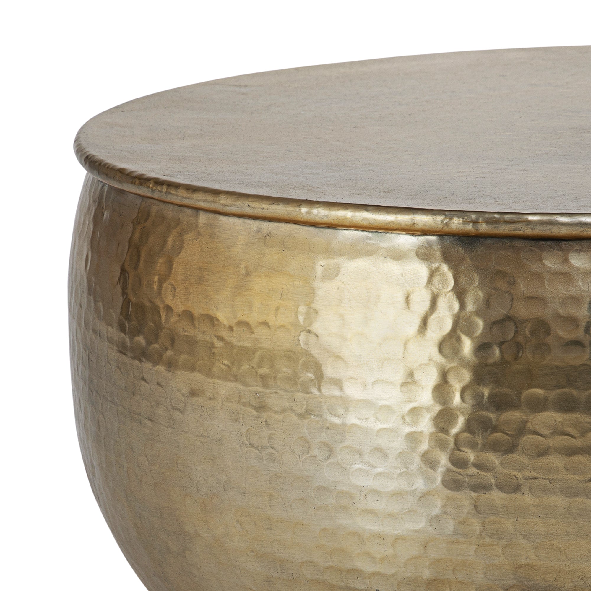 WOMO-DESIGN table basse ronde dorée Ø59 martelée alu