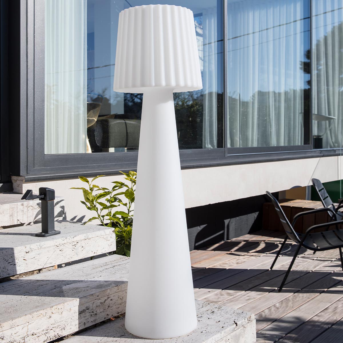 Red Deco Lady lampadaire sans fil LED H110cm multicolore