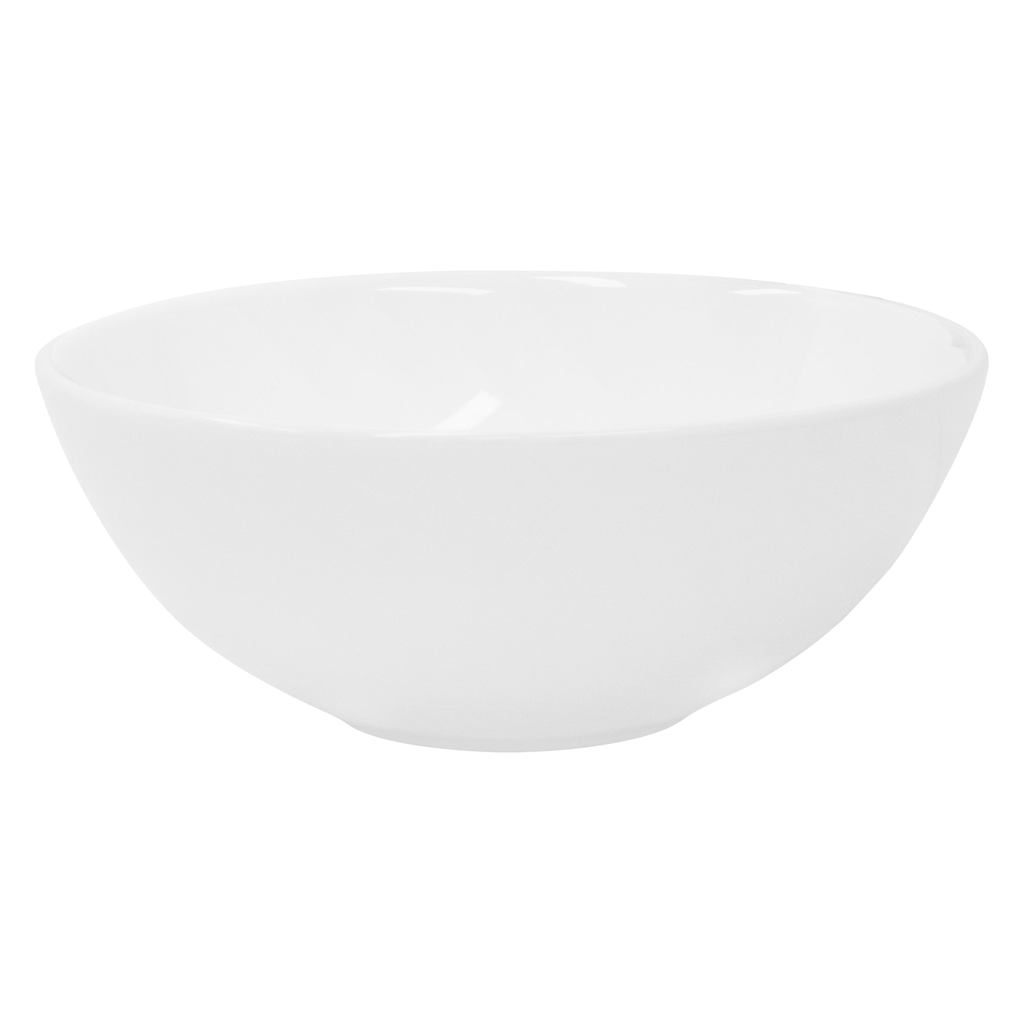 LuxeBath Vasque ronde blanche Ø28x11,6 cm céramique + bonde argent